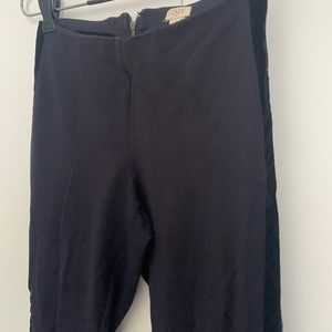 J. Crew Ponte Pants/Leggings with Velvet Detail Size 2